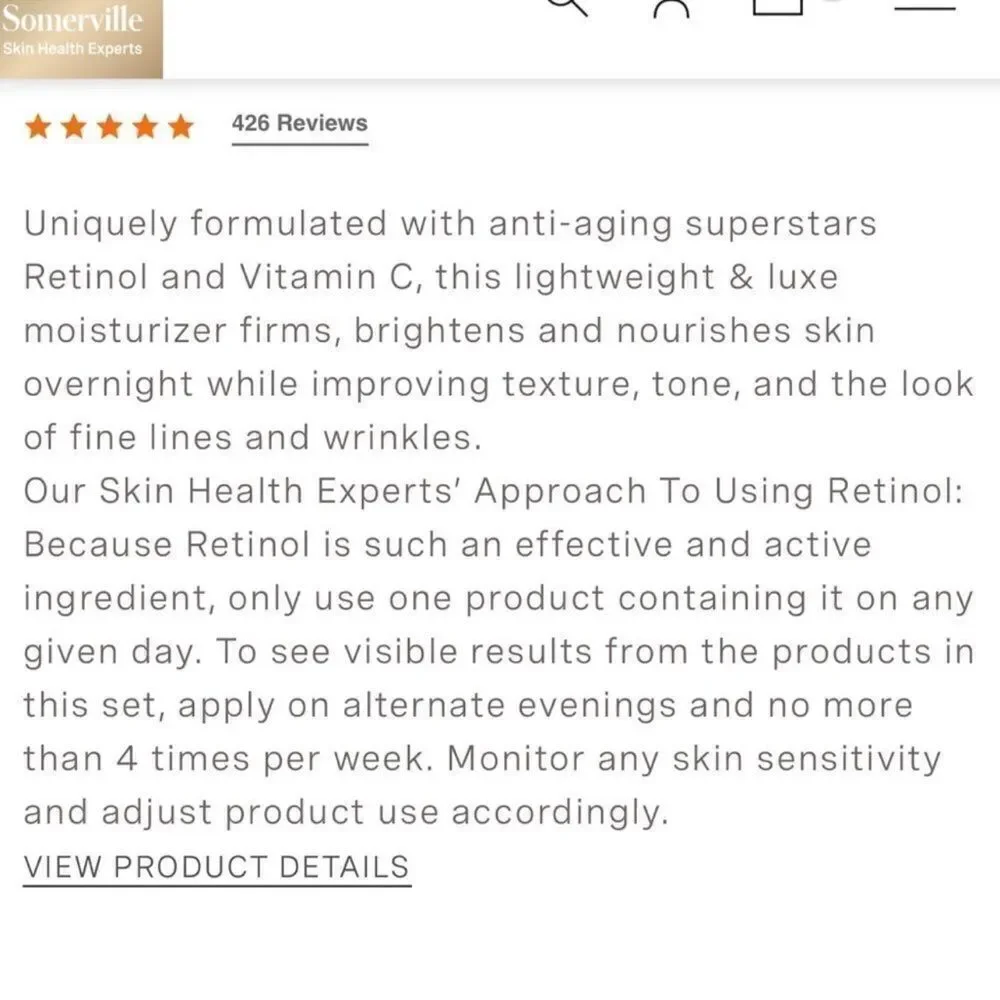 $18🌟 Kate Somerville + Retinol Vitamin C Moisturizer
